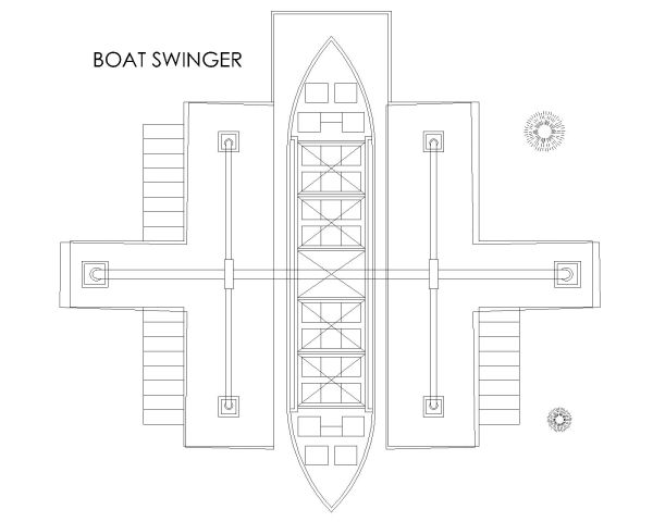 Free AutoCAD 2D Editable Drawings for BOAT SWINGER