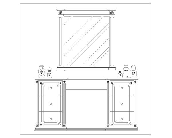 Free AutoCAD 2D Editable Drawings for Bookcases & Dressers_ 9.1