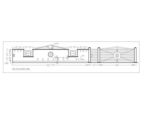 Free AutoCAD 2D Editable Drawings for Boundary Wall Architectural Design Options - 3