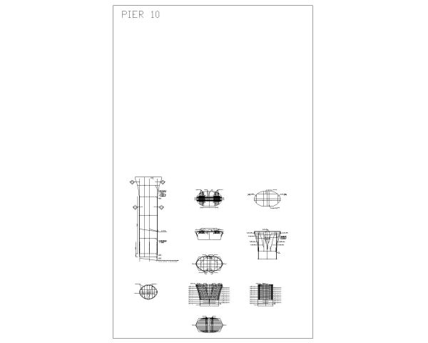 Free AutoCAD 2D Editable Drawings for Bridge Abutment & Pier Reinforcements_ 10