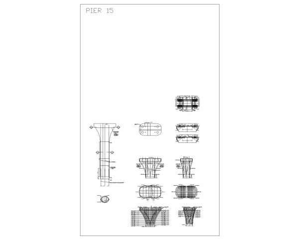 Free AutoCAD 2D Editable Drawings for Bridge Abutment & Pier Reinforcements_ 15