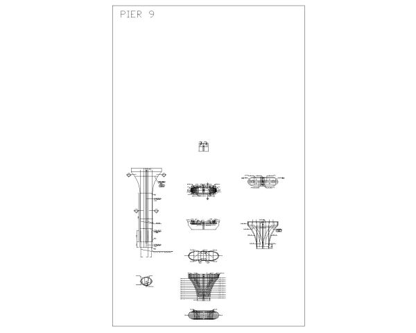 Free AutoCAD Editable Drawing for Bridge Pier Foundation Reinforcement Details_ 9