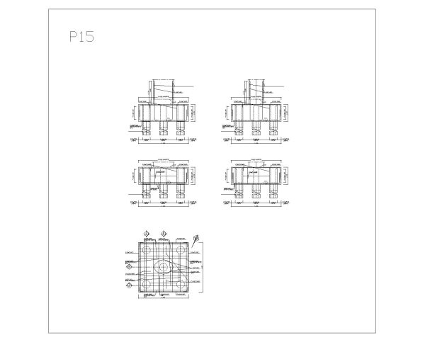Free AutoCAD Editable Drawing for Bridge Pier Foundation Reinforcement Details_ 15
