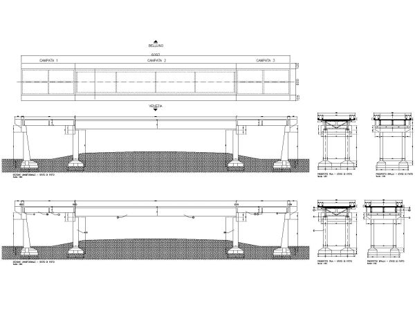 Free AutoCAD Editable Drawing for Bridge with Side Approcah Slab & Walkway