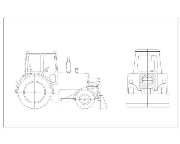 Free AutoCAD 2D Editable Drawings for Bulldozer (Top & Sides) with fiffernt Capacities & Model - 10