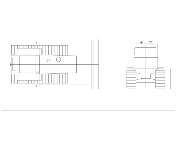 Free AutoCAD 2D Editable Drawings for Bulldozer (Top & Sides) with fiffernt Capacities & Model - 14