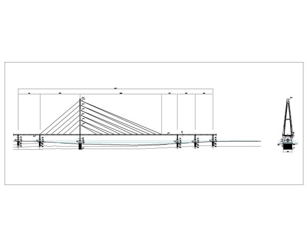 Free AutoCAD Drawing of Cable Stayed Bridges OP_ 1