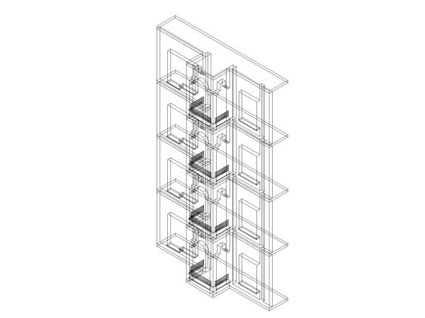Free Editable Drawings for cANTOLEVER AREA 3D VIEW - 1 