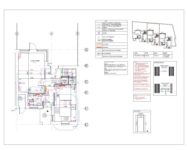 Free AutoCAD 2D editable Drawing for Canadian House Type-1 1st Floor Plan & Details_ 1