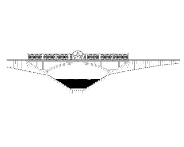 Free AutoCAD Drawing of Canal Bridge Idea - 1