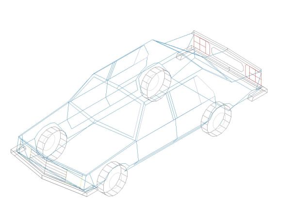 Free AutoCAD editable Drawing of Cars in 3D Perspective - 24