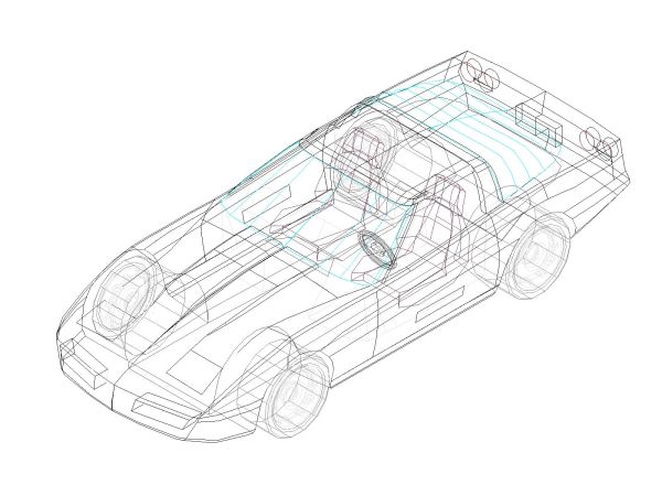 Free AutoCAD editable Drawing of Cars in 3D Perspective - 9