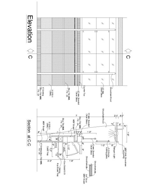 Free AutoCAD 2D Editable Drawings for Cash Counter Fit-out Detail