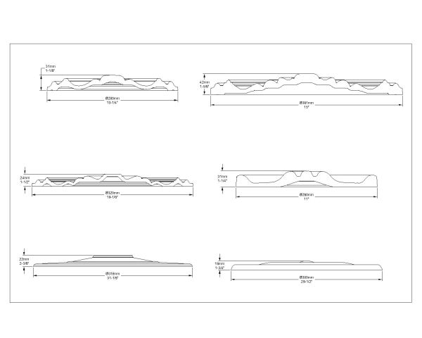 Free AutoCAD 2D Editable Drawings for Ceiling Designs in Details - 3