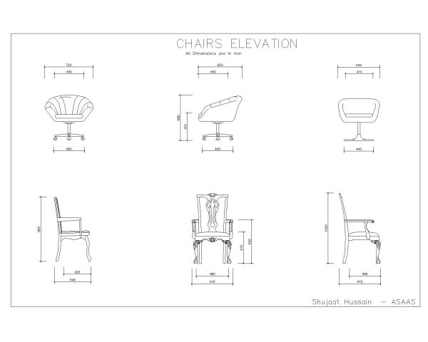 Free AutoCAD 2D Editable Drawings for Chair Manufacturing Details - 4
