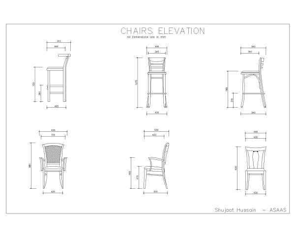 Free AutoCAD 2D Editable Drawings for Chair Manufacturing Details - 8