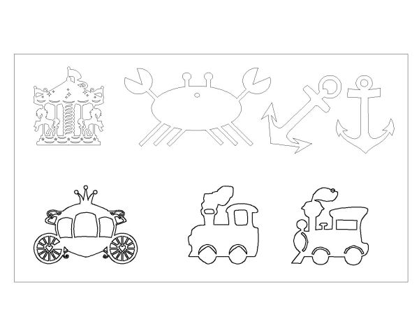 Free AutoCAD 2D Children Rooms Decoration Symbols - 20