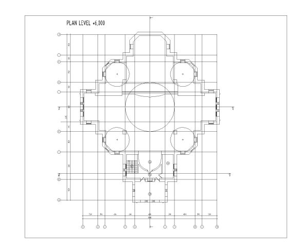 Free AutoCAD 2D Drawings for Church Design Byzantine Style Layout Plan_1