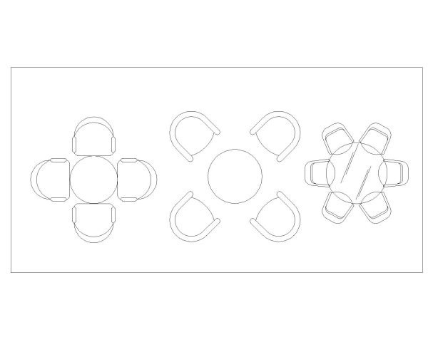 Free AutoCAD 2D Editable Drawings for Circular Shape Meeting & Dining Table_ 18