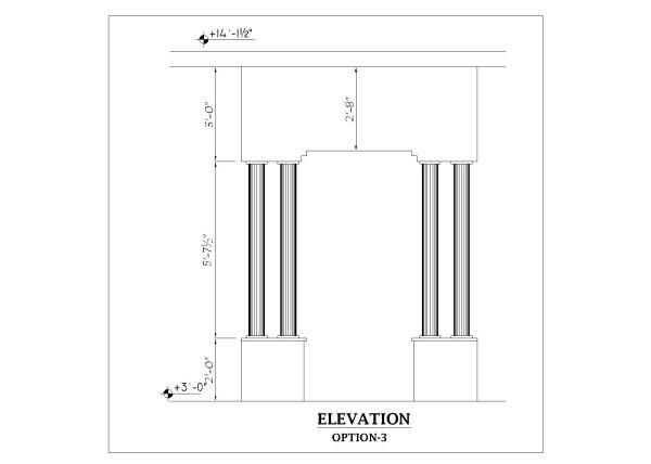 Free AutoCAD 2D Editable Drawings for Classic Arch Designs for Buildings - 7