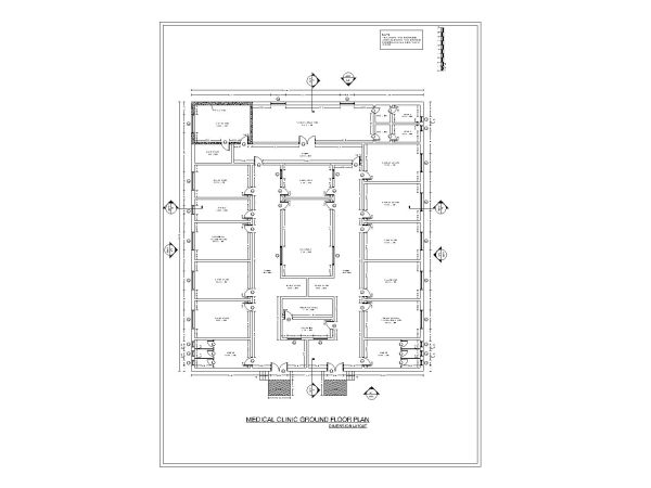 Free AutoCAD 2D Editable Drawings for Clinic Facility Ground Floor Plan_ 2