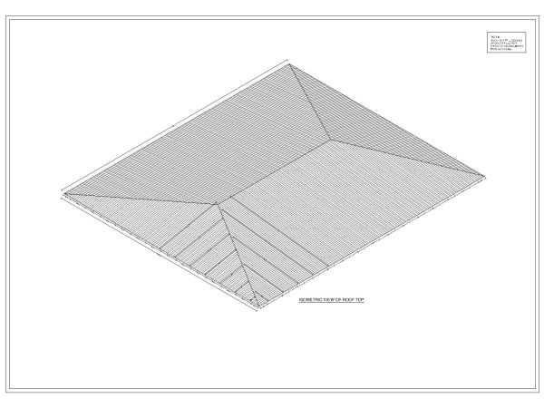 Free AutoCAD 2D Editable Drawings for Clinic Facility Isometric View of Roof Top