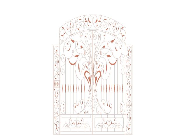 Free AutoCAD 2D Editable Drawings for CNC Designs for Gates & Windows - 10