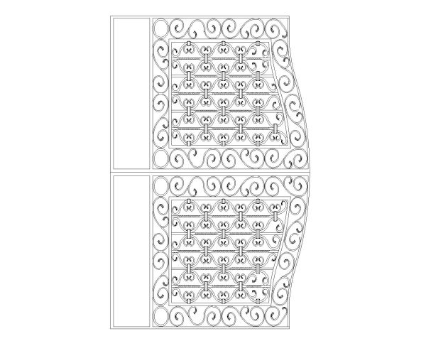 Free AutoCAD 2D Editable Drawings for CNC Designs for Gates & Windows - 15