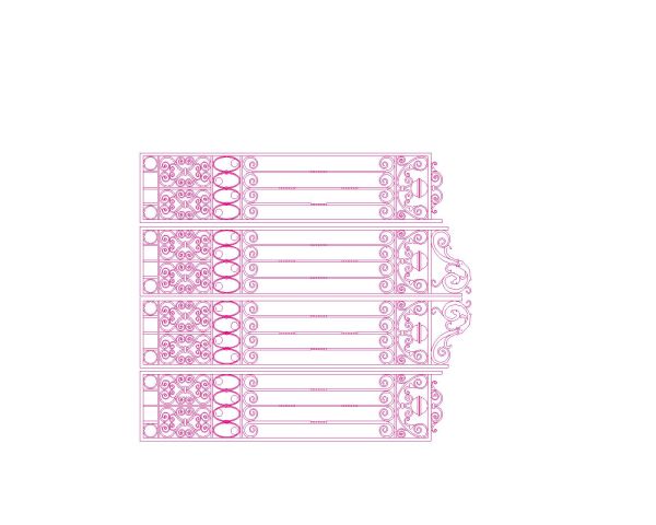 Free AutoCAD 2D Editable Drawings for CNC Designs for Gates & Windows - 4