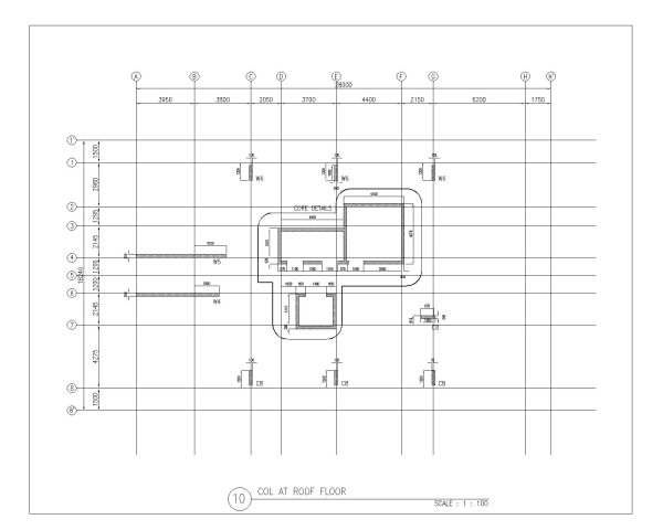 Free AutoCAD 2D Editable Drawings for Column Plan in RCC Slab Details - 5