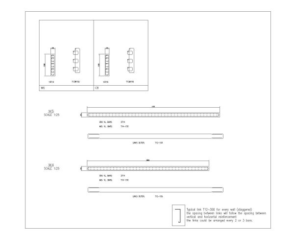 Free AutoCAD 2D Editable Drawings for Column & Walls Reinforcement Details_ 10
