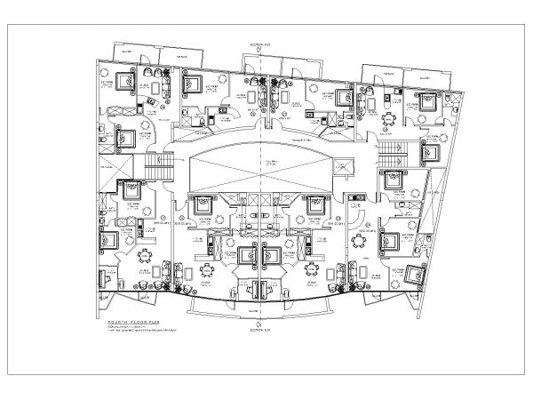 Free AutoCAD 2D editable Drawing of Commercial Apartments Building in Mountain -3