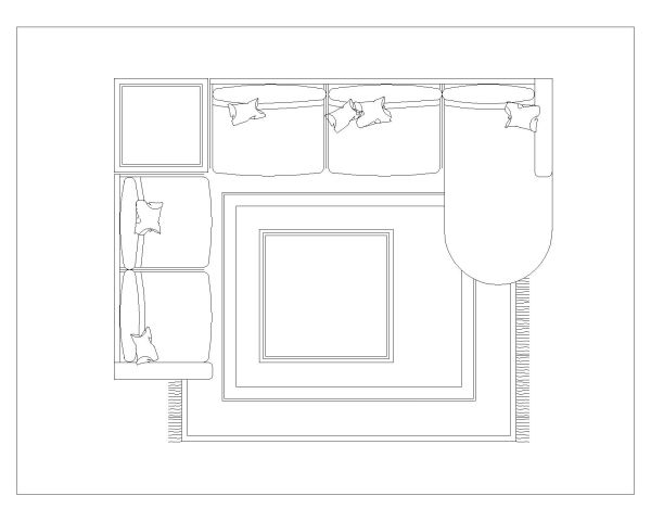 Free AutoCAD 2D Editable Drawings for Complete Sofa Set with Tables for Lounge & Dining_7