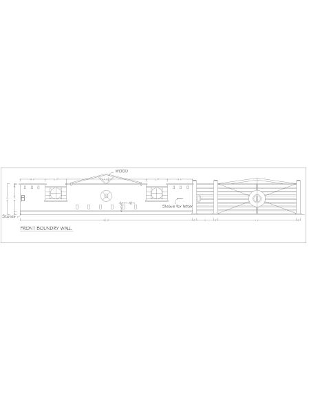 Free AutoCAD 2D Editable Drawings forCompound & Boundary Wall Designs (3)