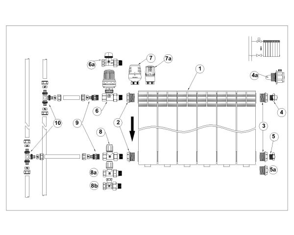 Free AutoCAD 2D Editable Drawings for Connecting Radiators Detailed Drawing_ 1