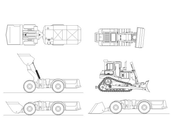 Free AutoCAD 2D Editable Drawings for Construction Machinery is in action - 1