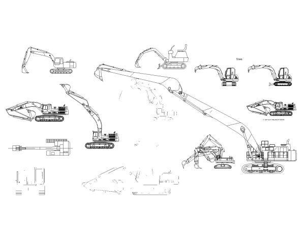 Free AutoCAD 2D Editable Drawings for Construction Machinery is in action - 5