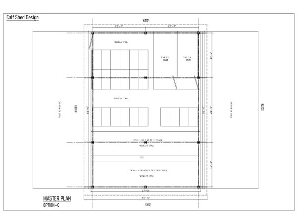 Free AutoCAD 2D Editable Drawings for Cow Dairy Farm Plan with capacity -1