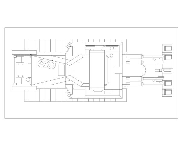 Free AutoCAD 2D Editable Drawings (Top & Sides) for Crawler Tractors & the Bulldozers_ 6