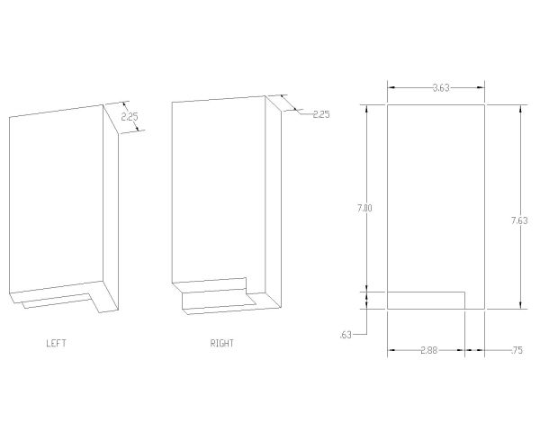Free AutoCAD 2D Editable Drawings for Curbs & Blocks Isometric view with dimensions - 33