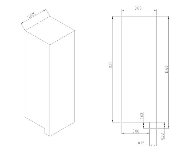 Free AutoCAD 2D Editable Drawings for Curbs & Blocks Isometric view with dimensions - 35