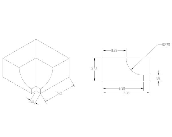 Free AutoCAD 2D Editable Drawings for Curbs & Blocks Isometric view with dimensions - 9