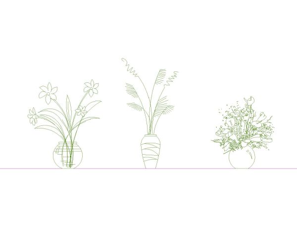 Decoration Flowers & Plants-11 & 12 CAD Block – DWG AutoCAD Editable Drawing (Free Download)