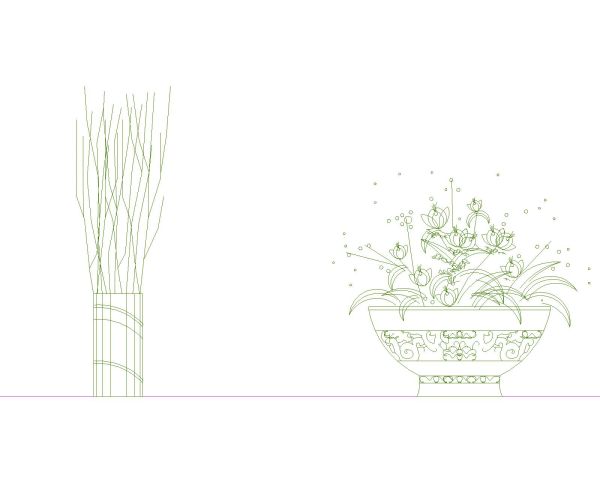 Decoration Flowers & Plants-11 & 12 CAD Block – DWG AutoCAD Editable Drawing (Free Download)