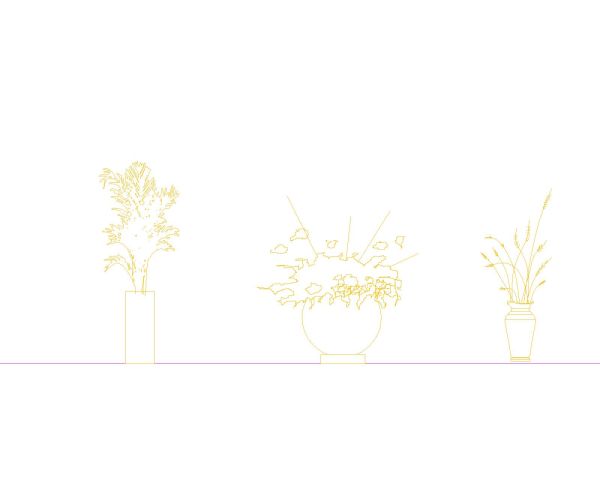 Decoration Flowers & Plants-22 CAD Block – DWG AutoCAD Editable Drawing (Free Download)