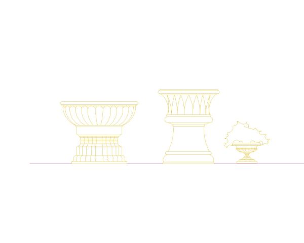 Decoration Flowers & Plants-5 CAD Block – DWG AutoCAD Editable Drawing (Free Download)