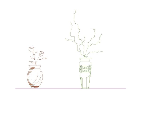 Decoration Flowers & Plants-9 CAD Block – DWG AutoCAD Editable Drawing (Free Download)