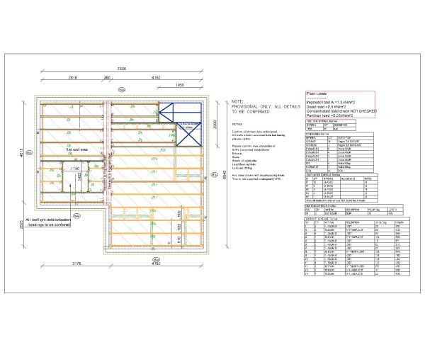 Free AutoCAD 2D Editable Drawings for Design for Joist Estimate Plan-4