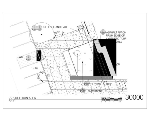 Dog Run Area Landscape (1) CAD Block – DWG AutoCAD Editable Drawing (Free Download)