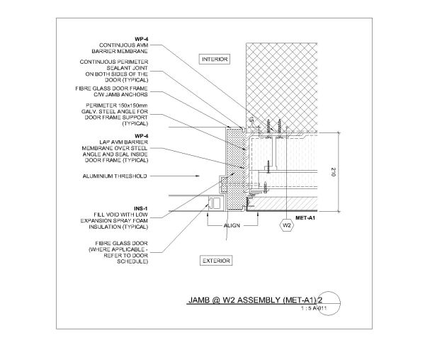 Free AutoCAD 2D Editable Drawings for Door Jamb Assembly Details - 9